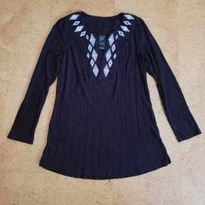 Catalina Long Sleeve Shirt Black Woman's M